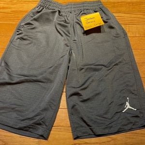 Jordan athletic boys shorts size large gray